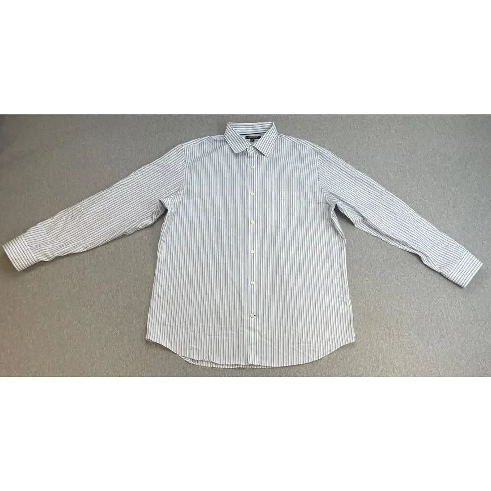 Banana Republic Shirt Mens XL Striped 100% Cotton Classic Fit Button Up